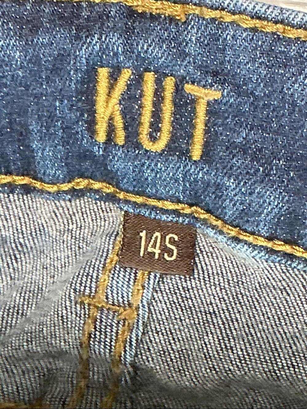 Kut from the Kloth Baby Bootcut Jeans 14S Dark Wash High Rise Stretch Denim Slim - Picture 13 of 16